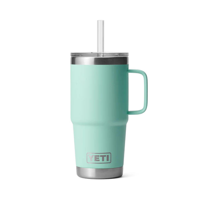 Yeti Rambler 25 Oz Straw Mug in Seafoam