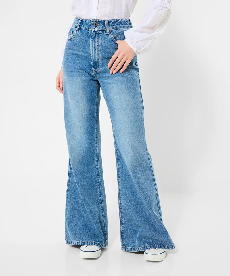 Joe Browns Luna Wide Leg Jeans Womens in Blue-3