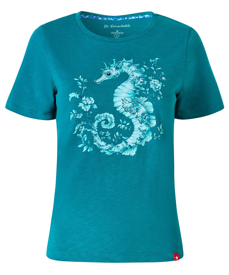 Joe Browns Under The Sea Graphic Tee Womens in Teal-1
