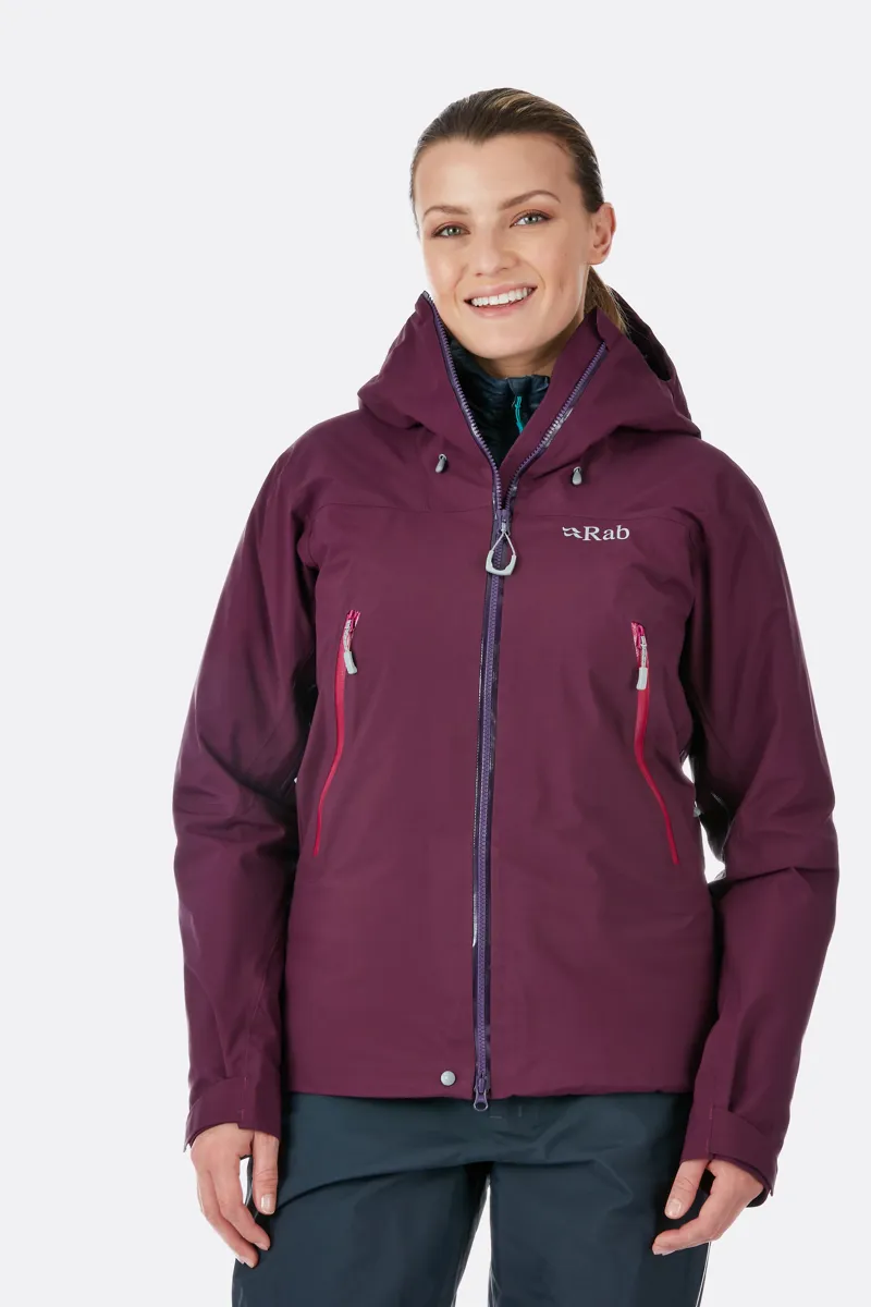 Rab Kangri Jacket Gore Tex womens in Eggplant