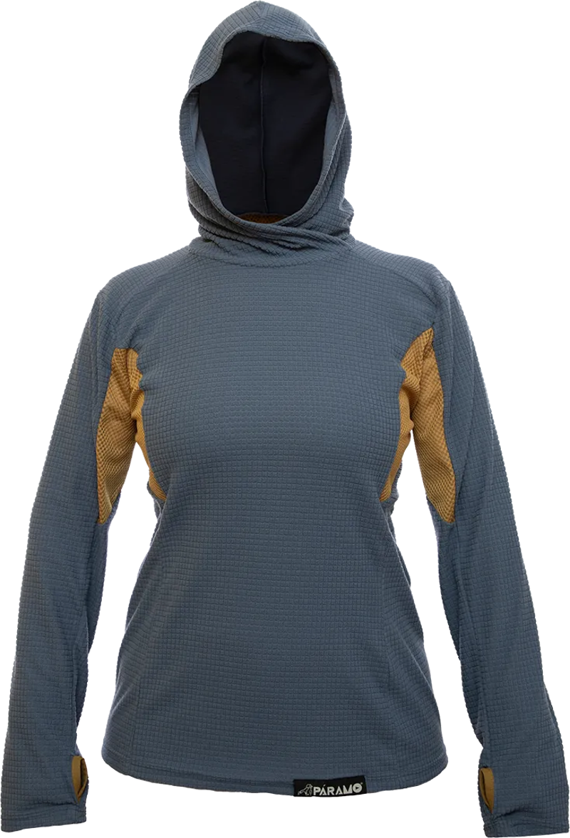 Paramo Velez Grid Womens in Indigo Blue/Cumin-1