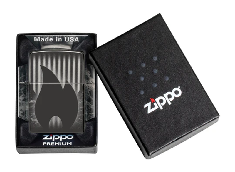 Zippo Design Lighter in High Polish Black-3