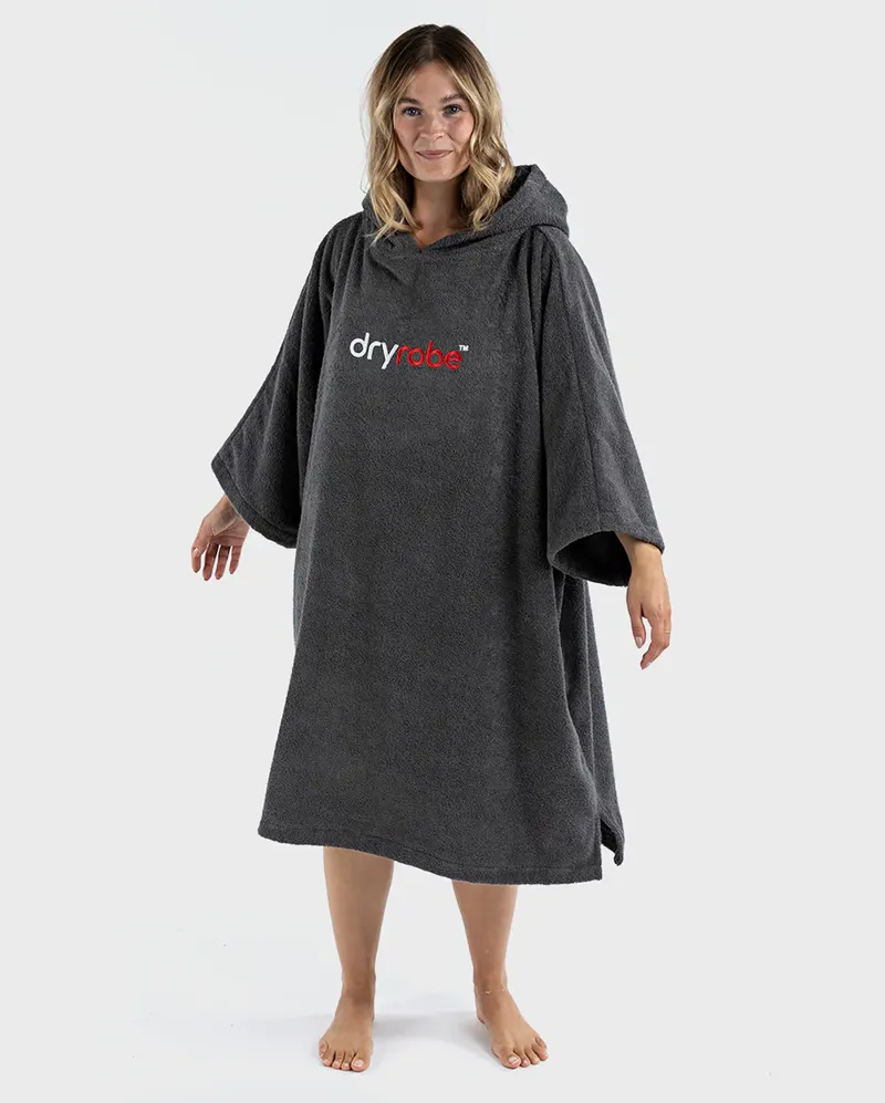 Dryrobe Organic Cotton Towel Changing Robe in Slate Grey