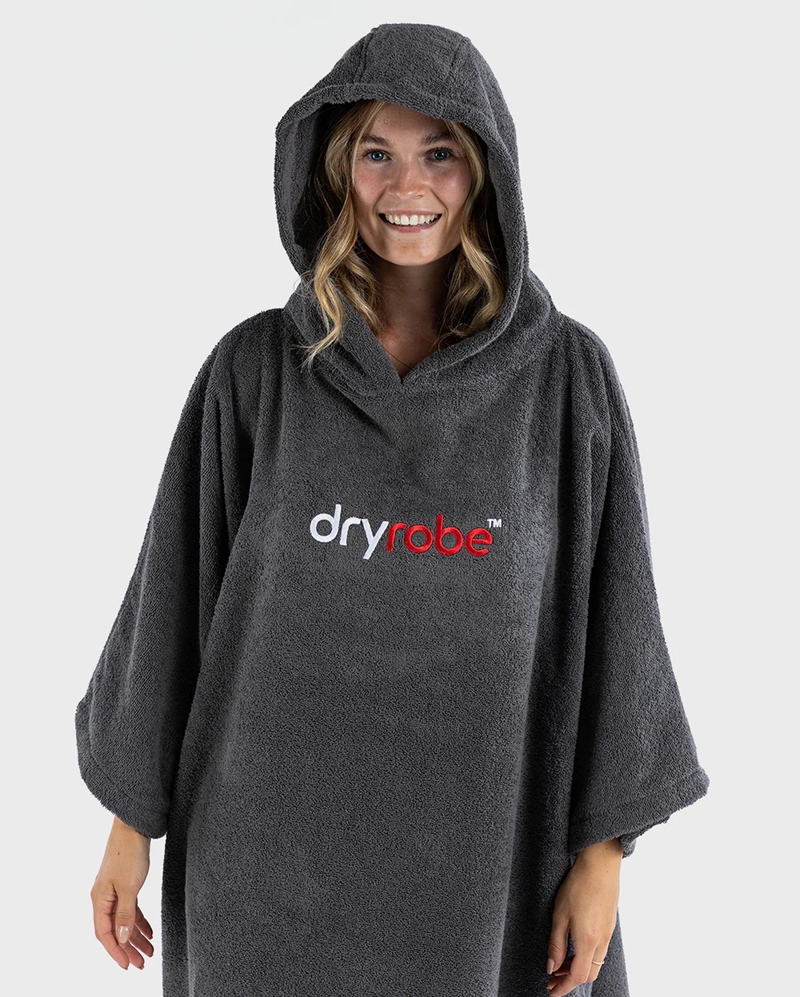 Dryrobe Organic Cotton Towel Changing Robe in Slate Grey-1