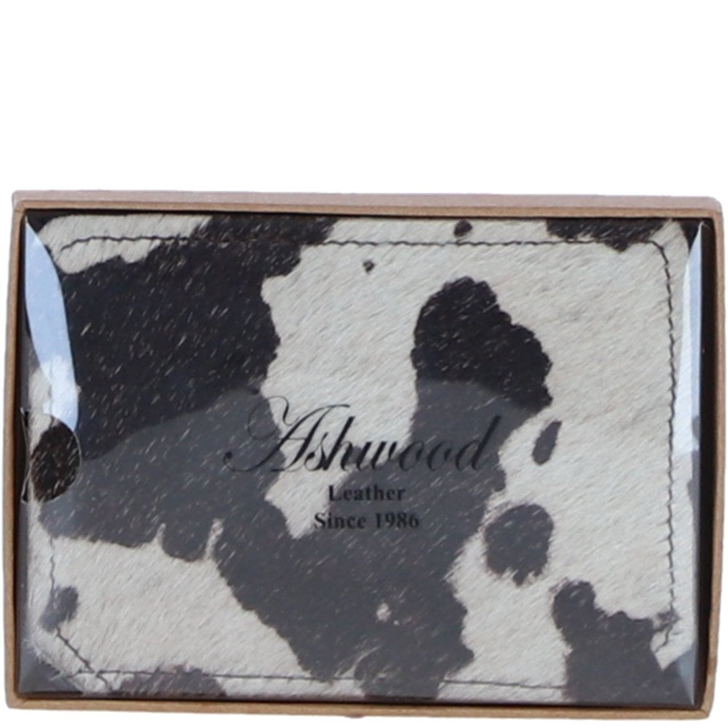 Ashwood H-59 Leather Hair-on Purse in Brown/Natural-1