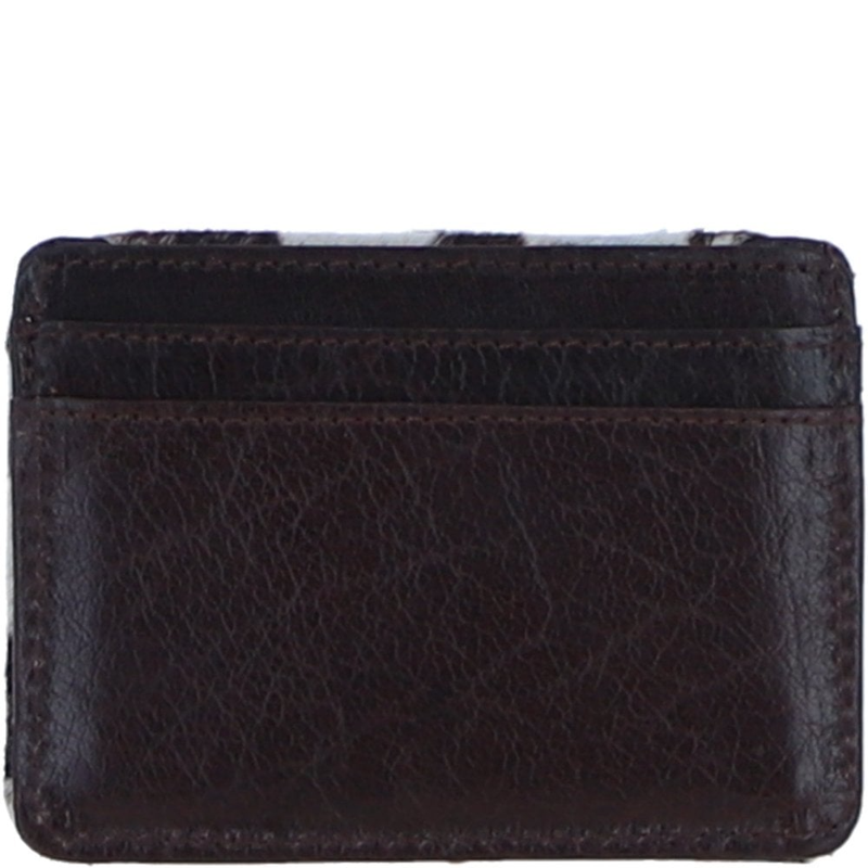 Ashwood H-59 Leather Hair-on Purse in Brown/Natural-3