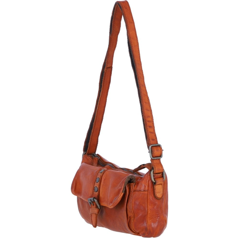 Ashwood D-51 Leather Small X-Body Bag in Tan-1