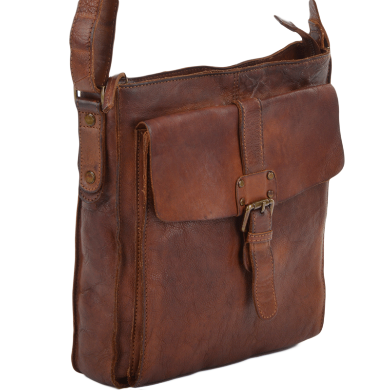 Ashwood Leather Body bag in Rust-1