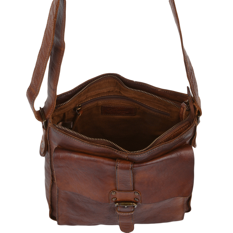 Ashwood Leather Body bag in Rust-3