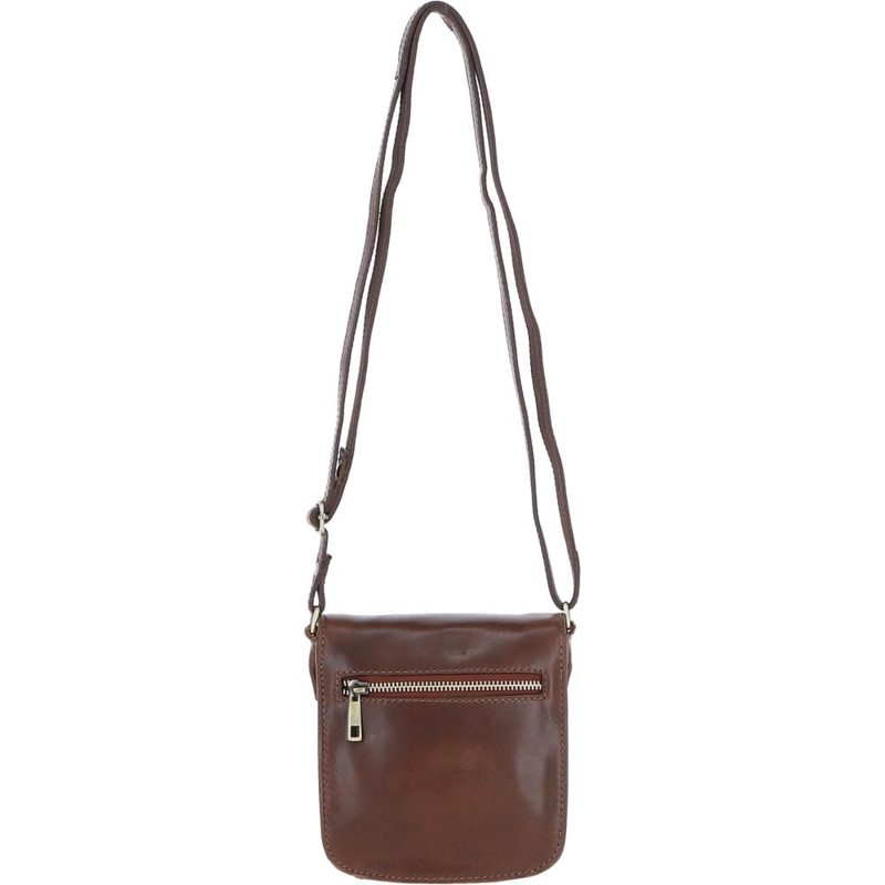 Ashwood V-80 Small Lock Cross-Body Bag in Brown-3