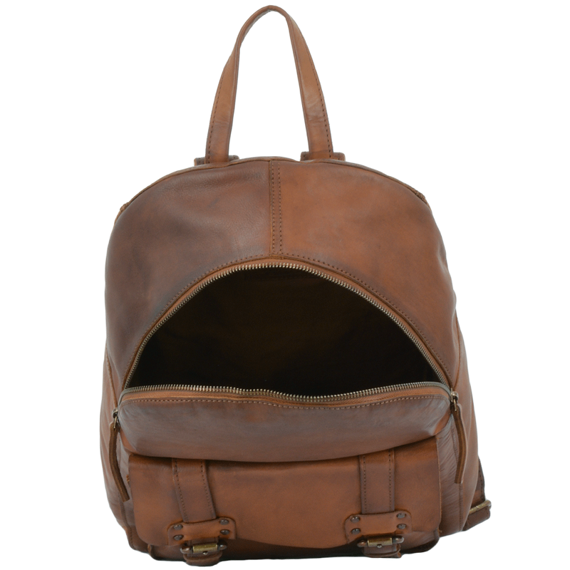Ashwood Vintage look Leather rucksack in Rust-4