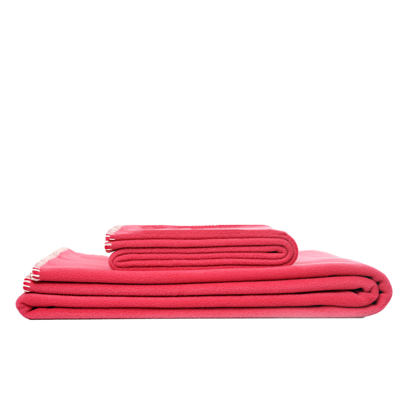 Tweedmill Plain Fleece Throw in Berry Blossom