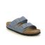 Birkenstock Arizona Soft Footbed Oiled Leather Narrow in Elemental Blue