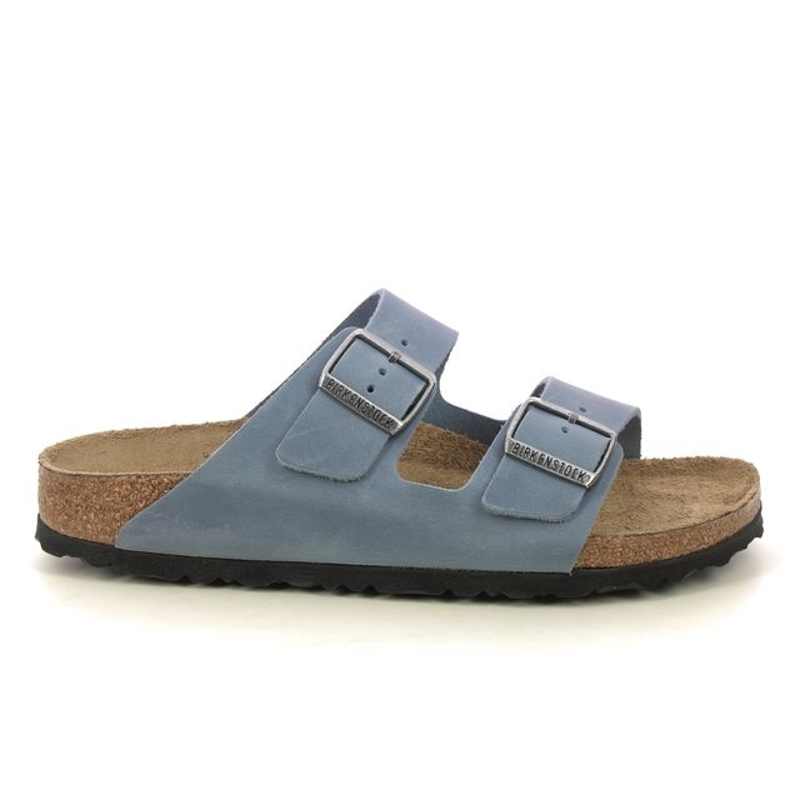Birkenstock Arizona Soft Footbed Oiled Leather Narrow in Elemental Blue-1