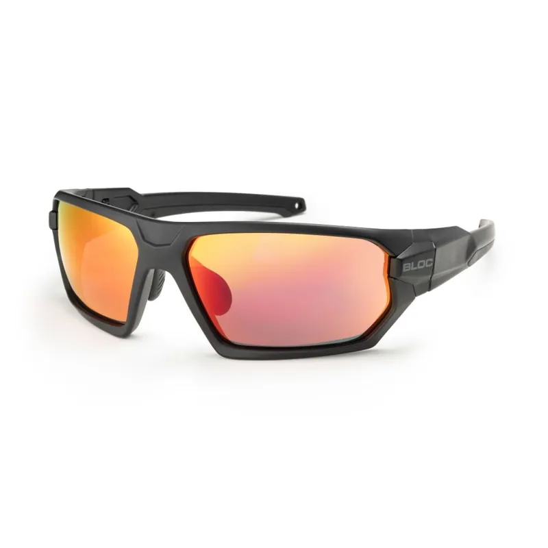 Bloc Twenty Five Sunglasses in Black/Red mirror