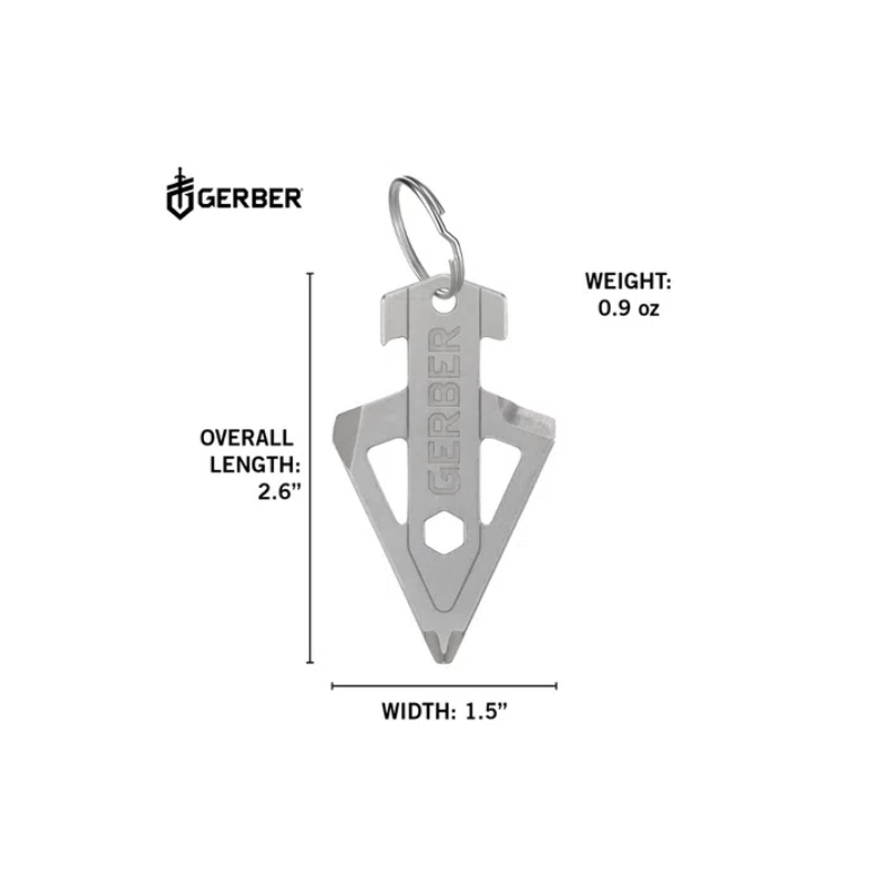 Gerber Broadhead Keyring in Silver-1