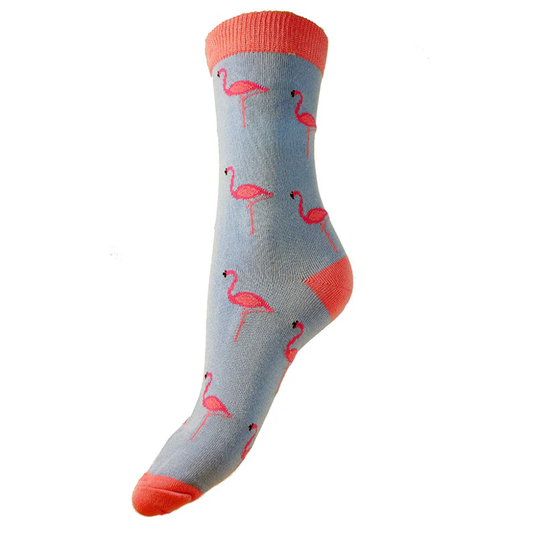 Gemjar Flamingo Bamboo Socks Womens