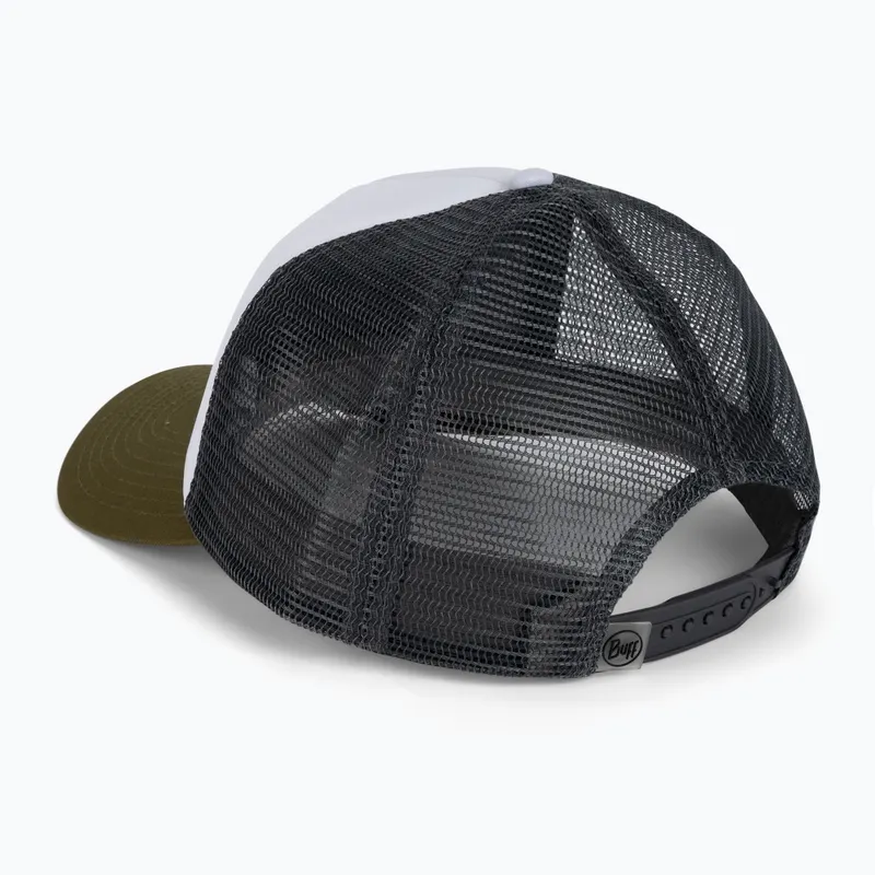 Buff Trucker Cap Darryl in White-2