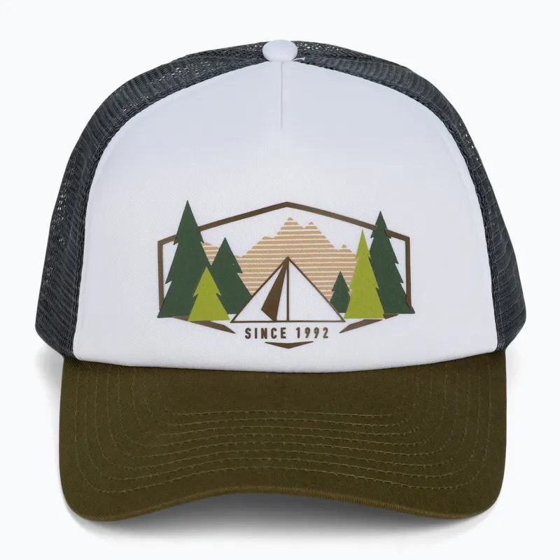 Buff Trucker Cap Darryl in White-3