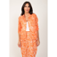 Terre Rouge Cotton Shirt in Sunset Orange Flowers