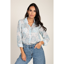 Terre Rouge Cotton Shirt Womens in Laurel Blue