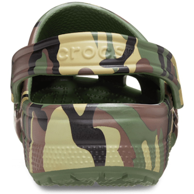 Crocs Classic Camouflage Clog in Army Green/Multi-4