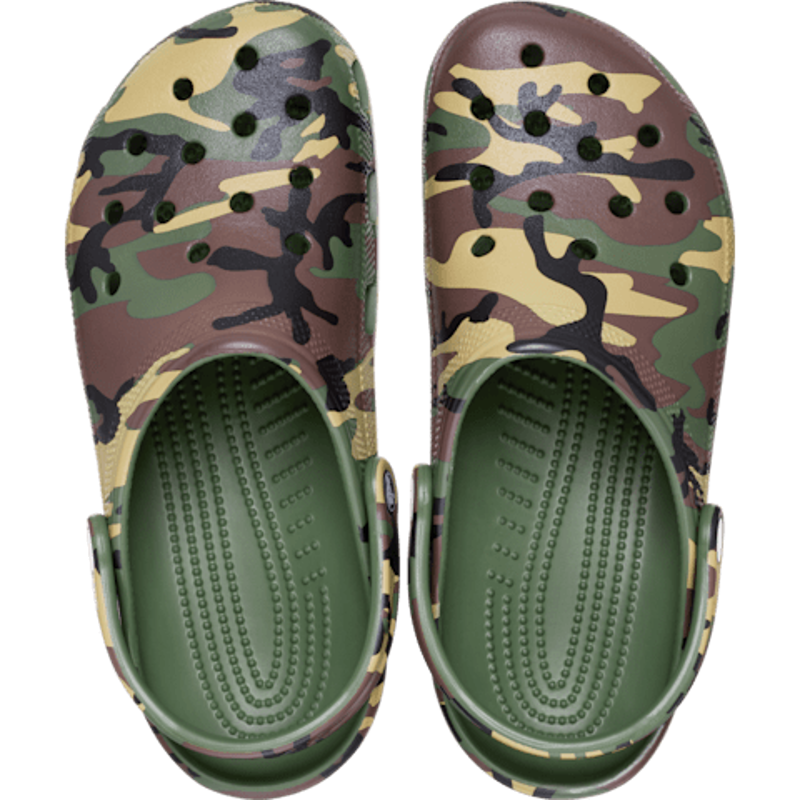 Crocs Classic Camouflage Clog in Army Green/Multi-1