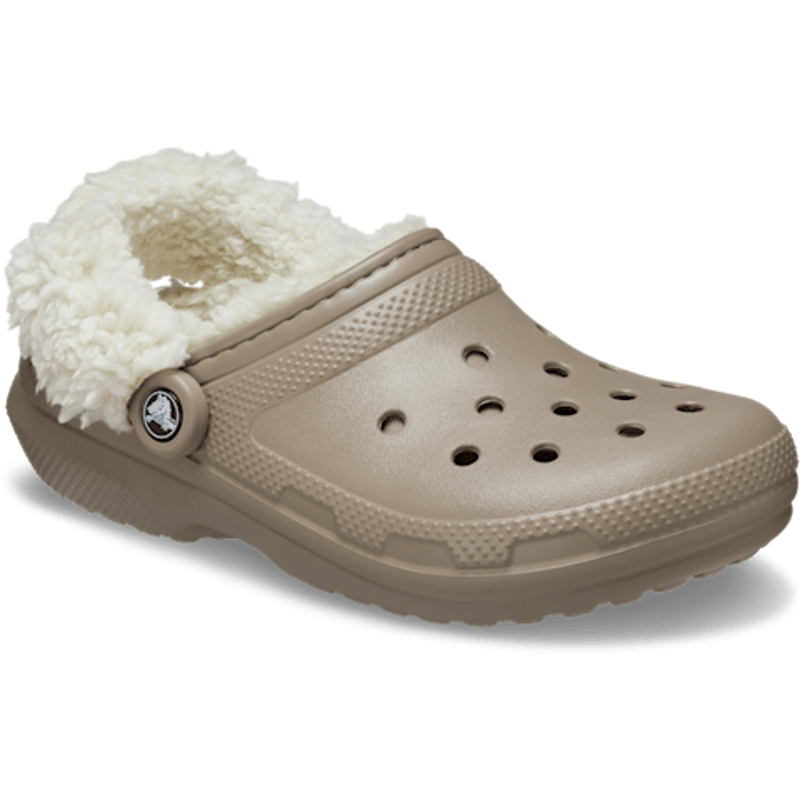 Crocs Classic Fleece Lined Clog in Mushroom-3