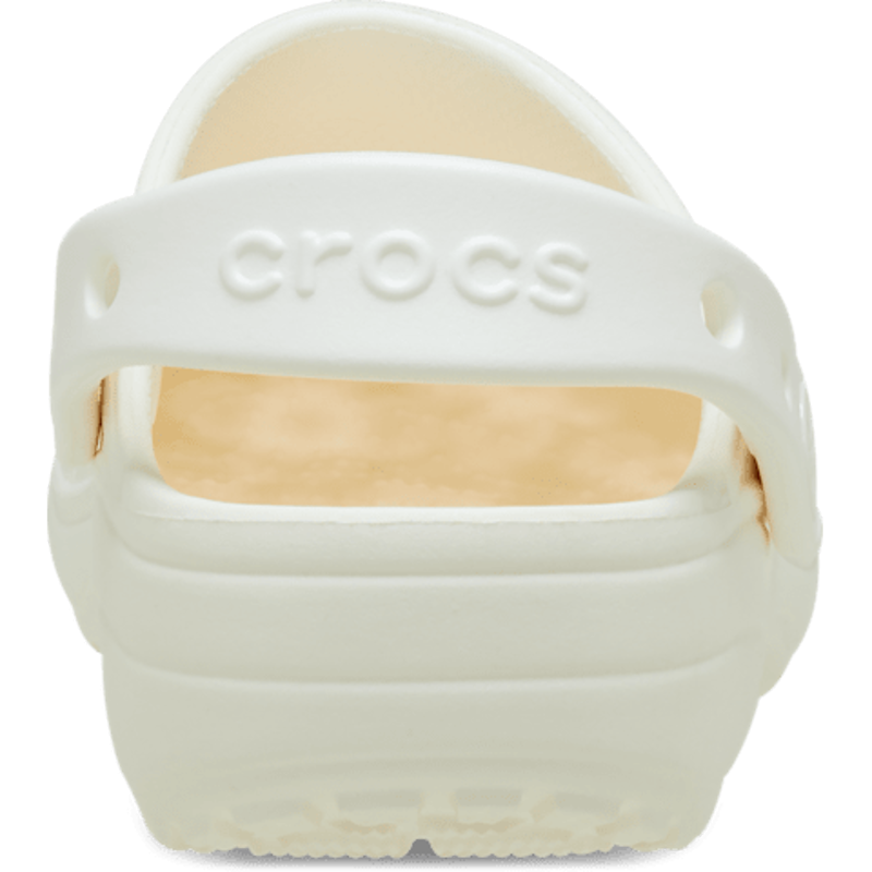 Crocs Classic Floral Cut Out Clog in Chalk-5