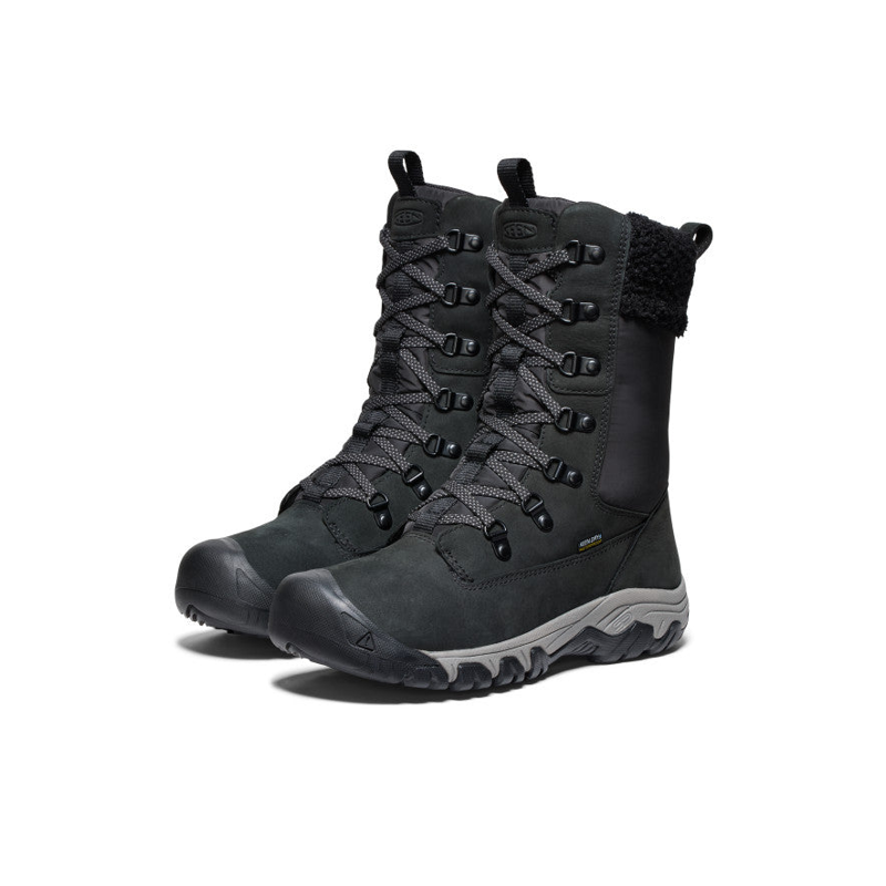 Keen Greta Tall WP Boot Womens in Black-1
