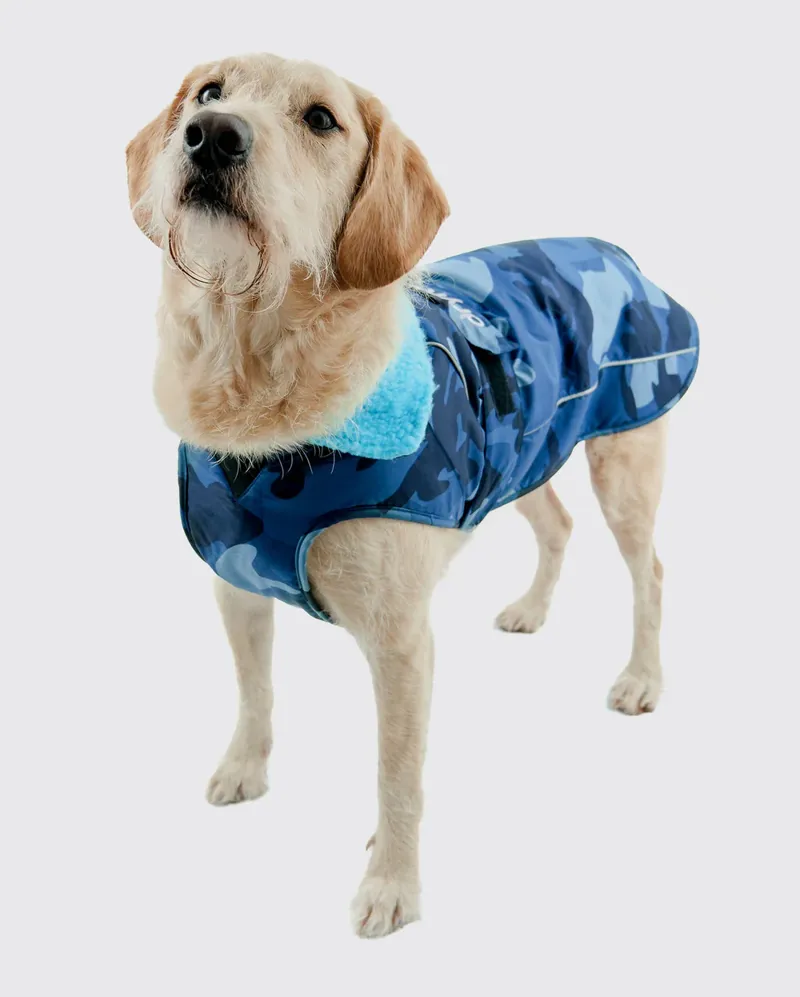 Dryrobe Dog Drying Robe V3 in Blue Camo/Blue