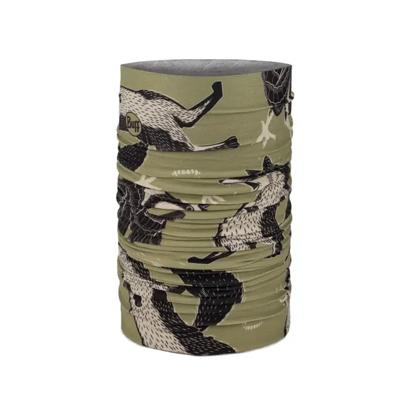 Buff Coolnet UV Neck Tube in Rub Comp Khaki