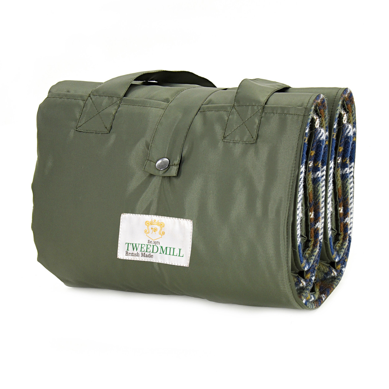 Tweedmilll Eventer Pincic Rug in Tartan Muted Blue Dress Stewart