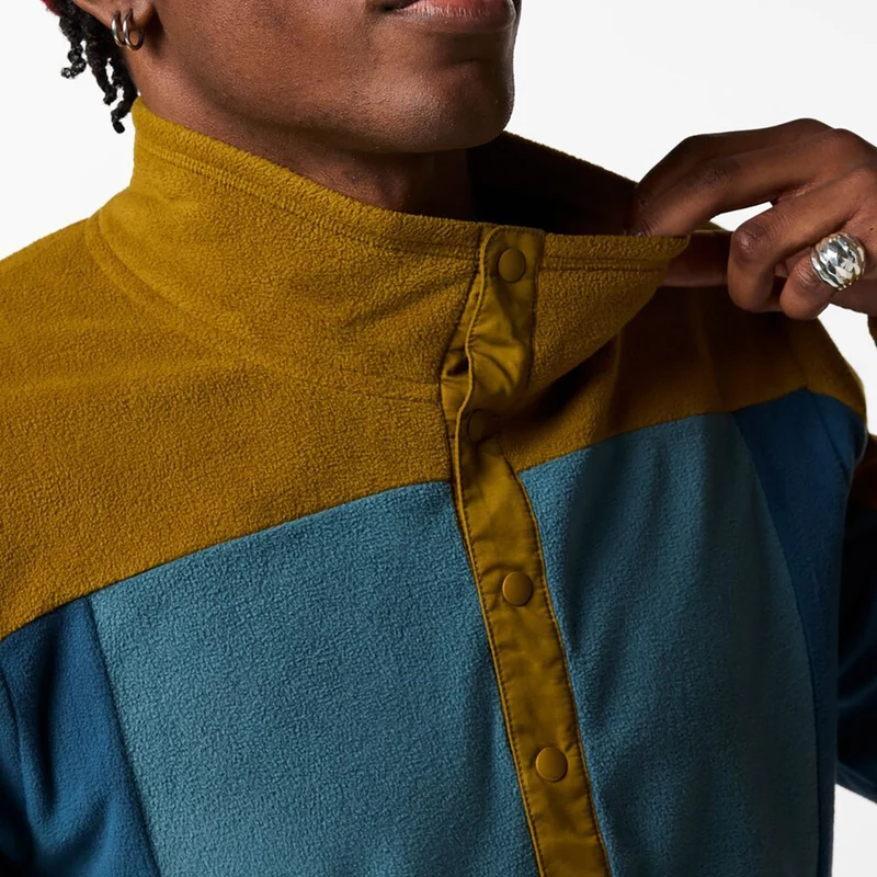 Cotopaxi Encima Fleece Pullover Mens in Log Cabin and Indigo-3