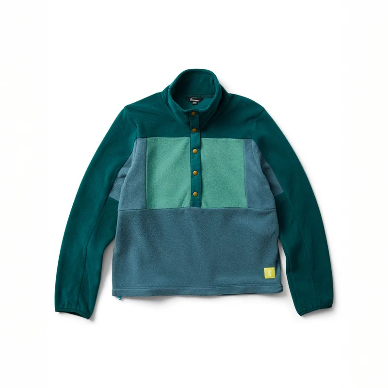 Cotopaxi Encima Fleece Pullover Womens in Deep Ocean and Firefly-6