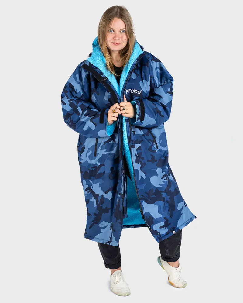 Dryrobe Advance Long Sleeve V3 in Blue Camo/Blue
