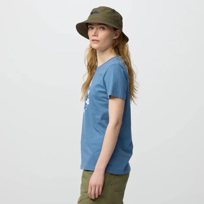 Fjallraven Fjällblomster Fox T-shirt Womens in Dawn Blue-4