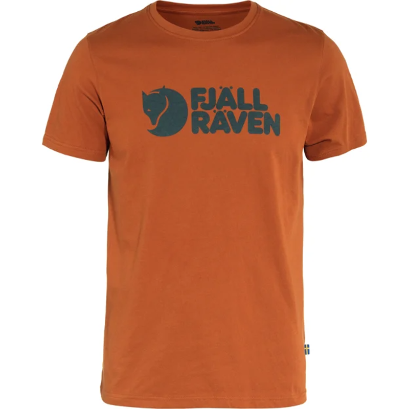Fjallraven Logo T-shirt Mens in Terracotta Brown
