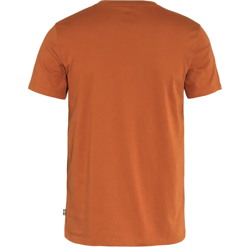 Fjallraven Logo T-shirt Mens in Terracotta Brown-1