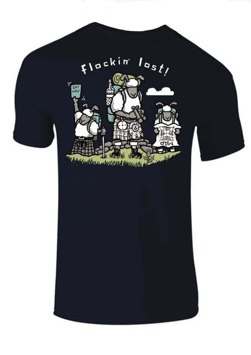 Baaad Flockers Flockin Lost T-Shirt Mens in Navy