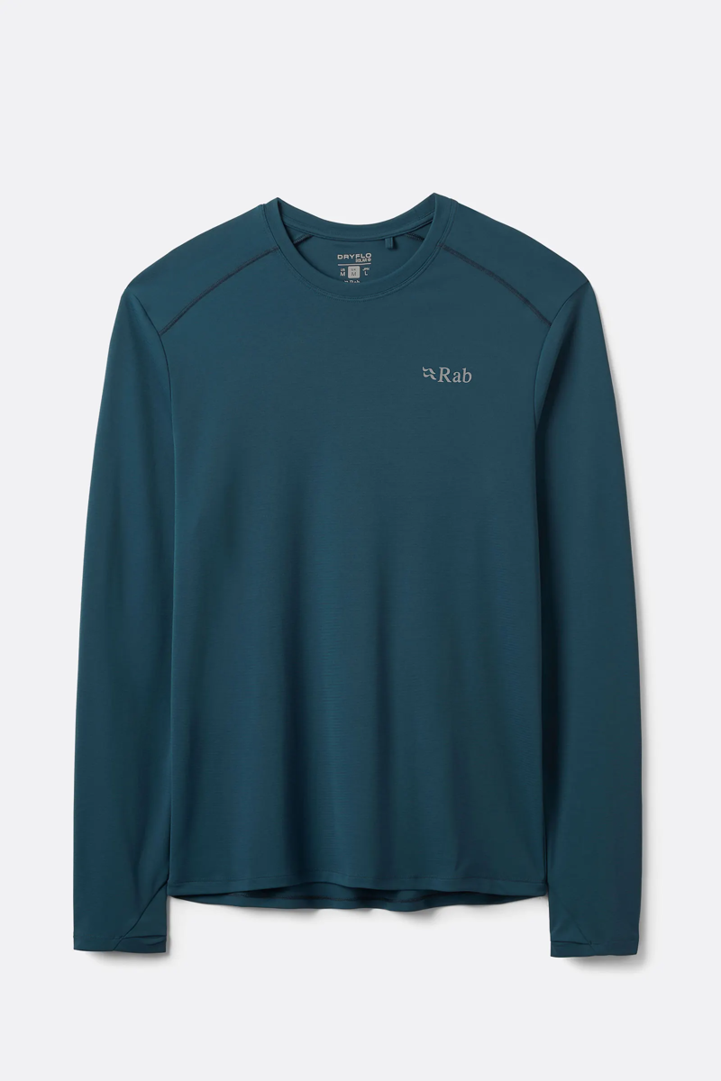 Rab Force LS Tee Mens in Tempest Blue