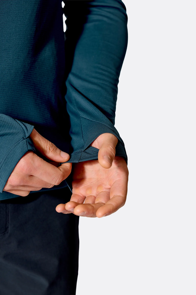 Rab Force LS Tee Mens in Tempest Blue-1