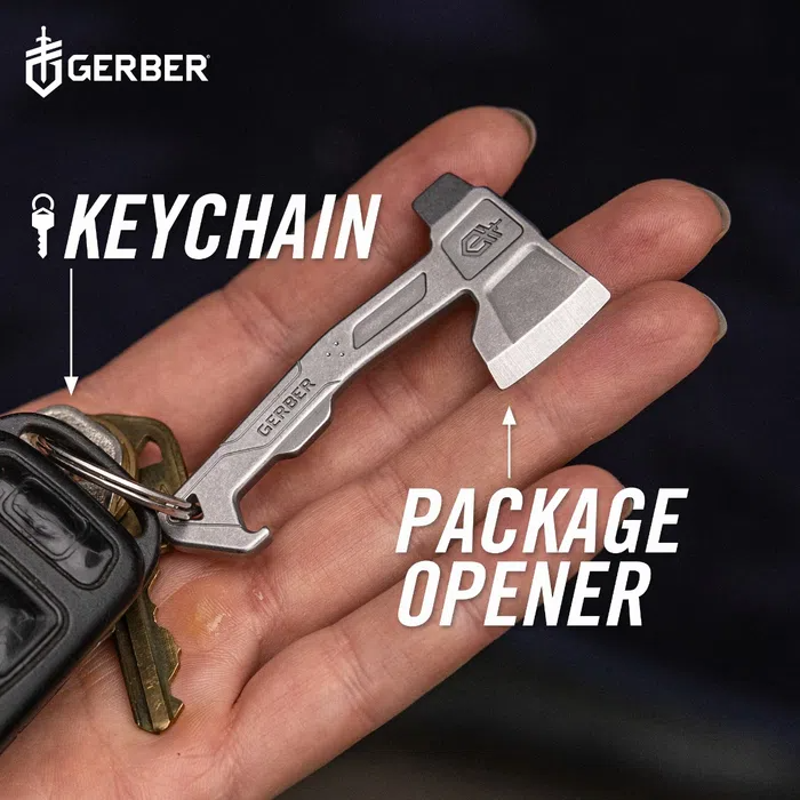 Gerber Hatchet Keyring in Silver-1