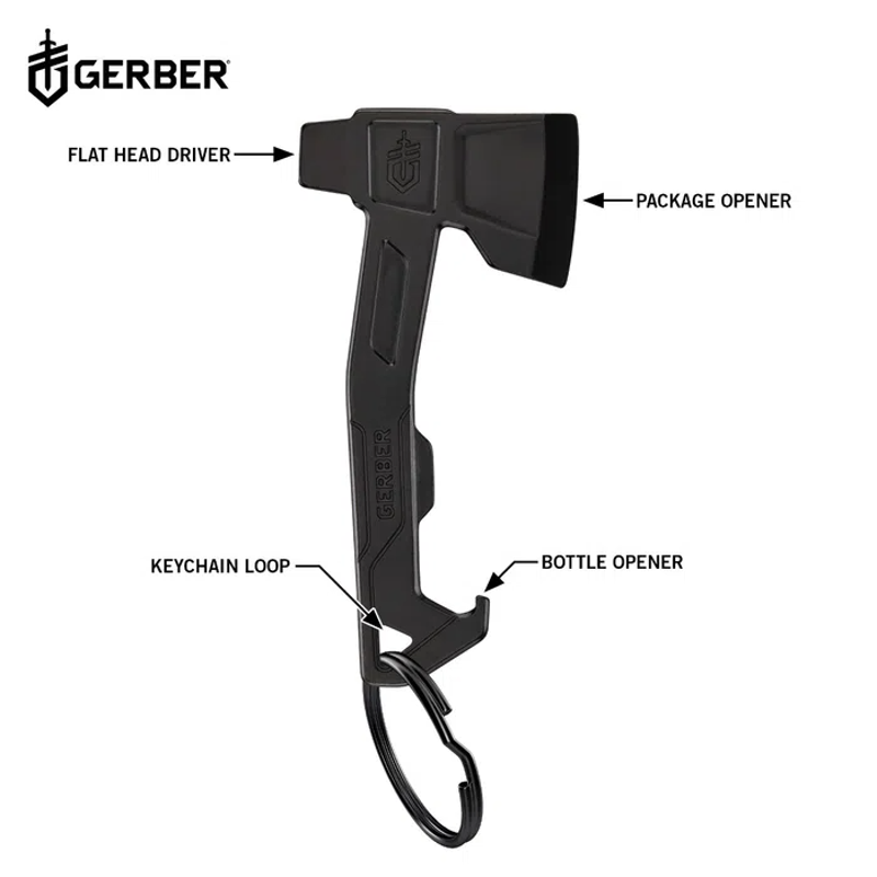 Gerber Hatchet Keyring in Silver-2
