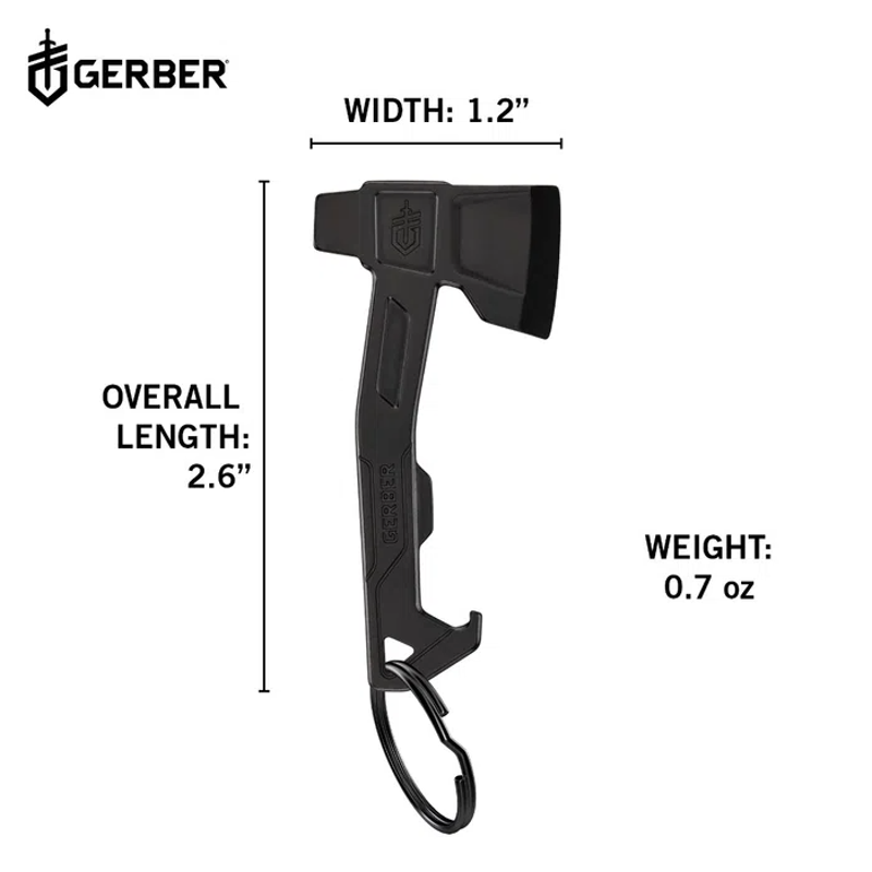 Gerber Hatchet Keyring in Silver-4