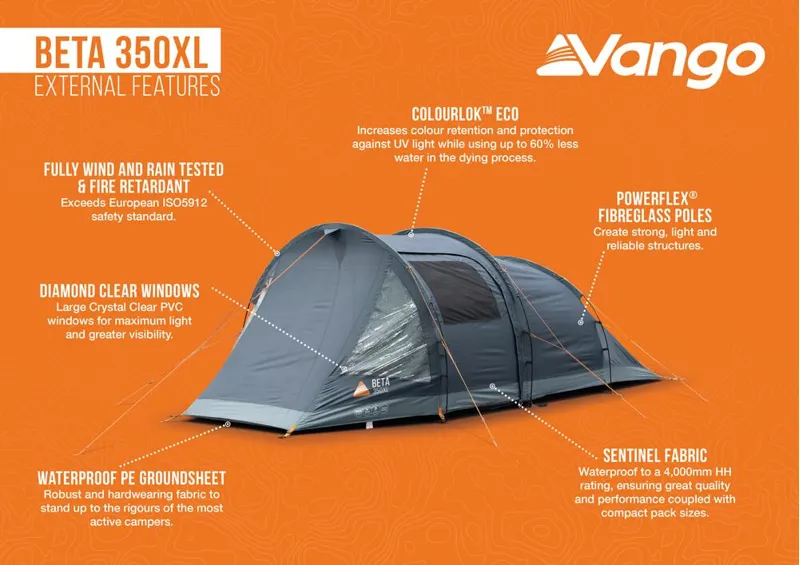 Vango Beta 450XL Tent in Deep Blue-4