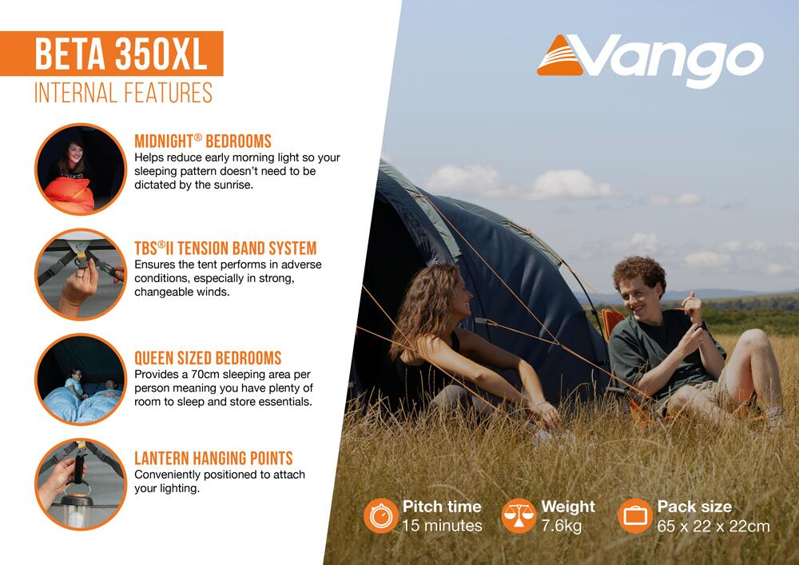 Vango Beta 350XL Tent in Deep Blue-7