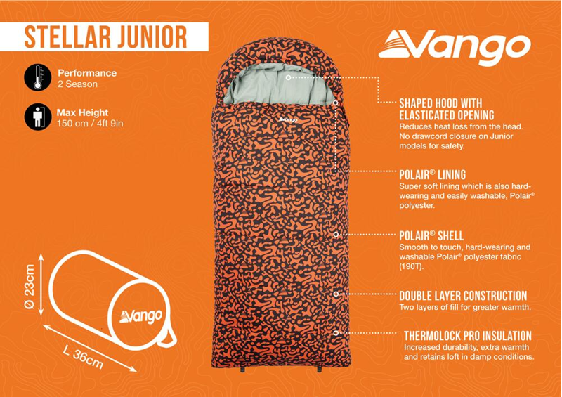 Vango Stellar Junior Sleeping bag in Atlantic Blue-1