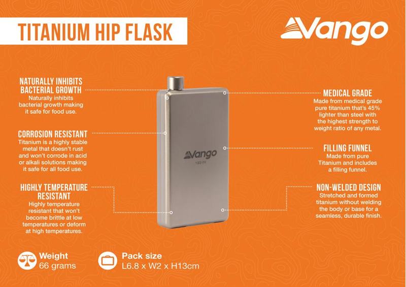 Vango Titanium Hip Flask 120ml-1