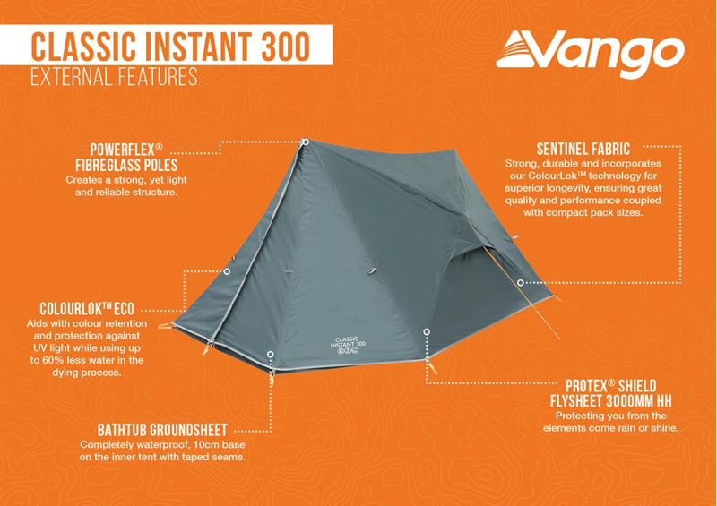 Vango Classic Instant 300 in Geo Pattern-2